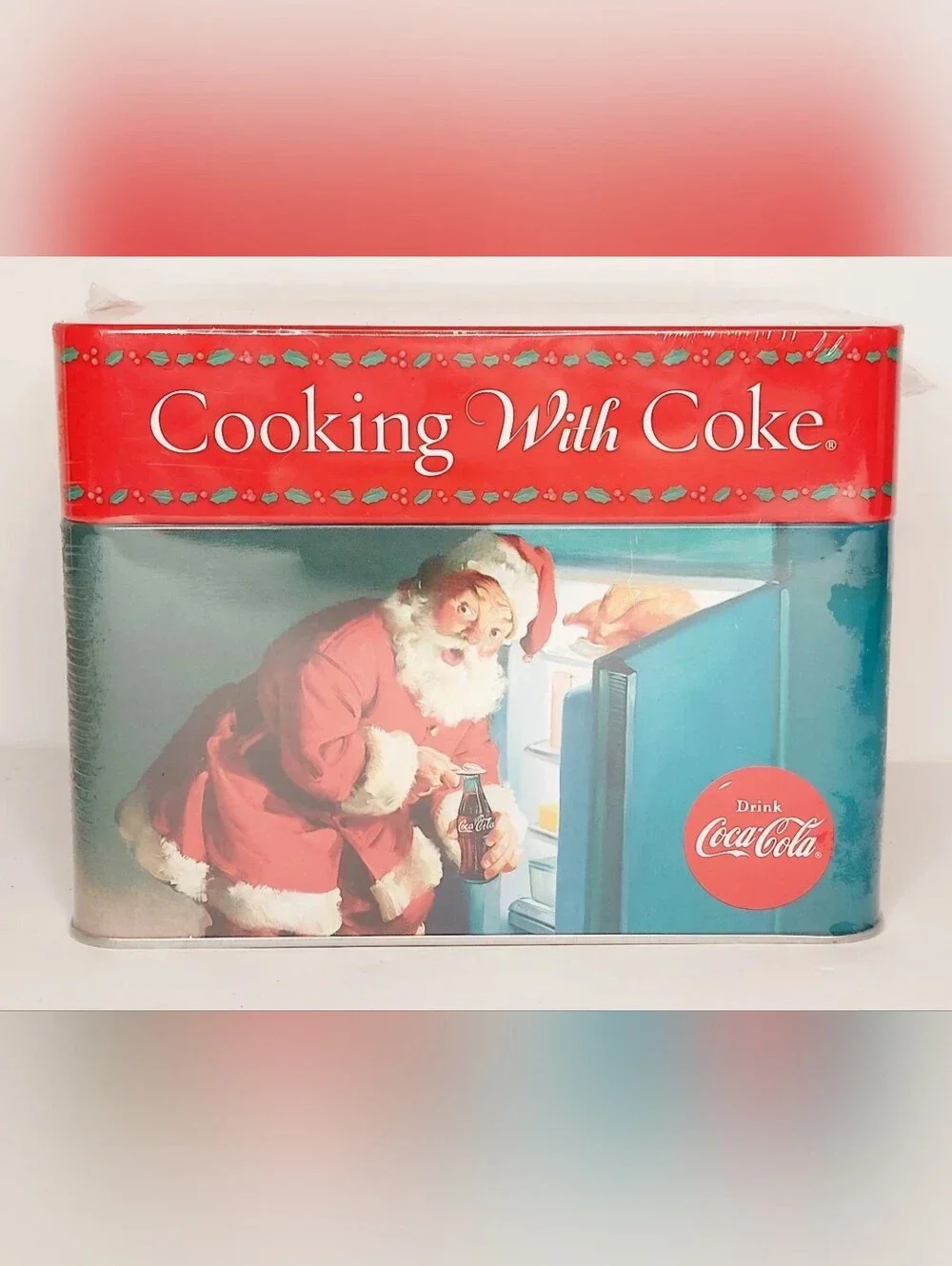 Coca-Cola Cooking With Coke Christmas Recipe Tin 78 Cards Sealed 2014 Santa